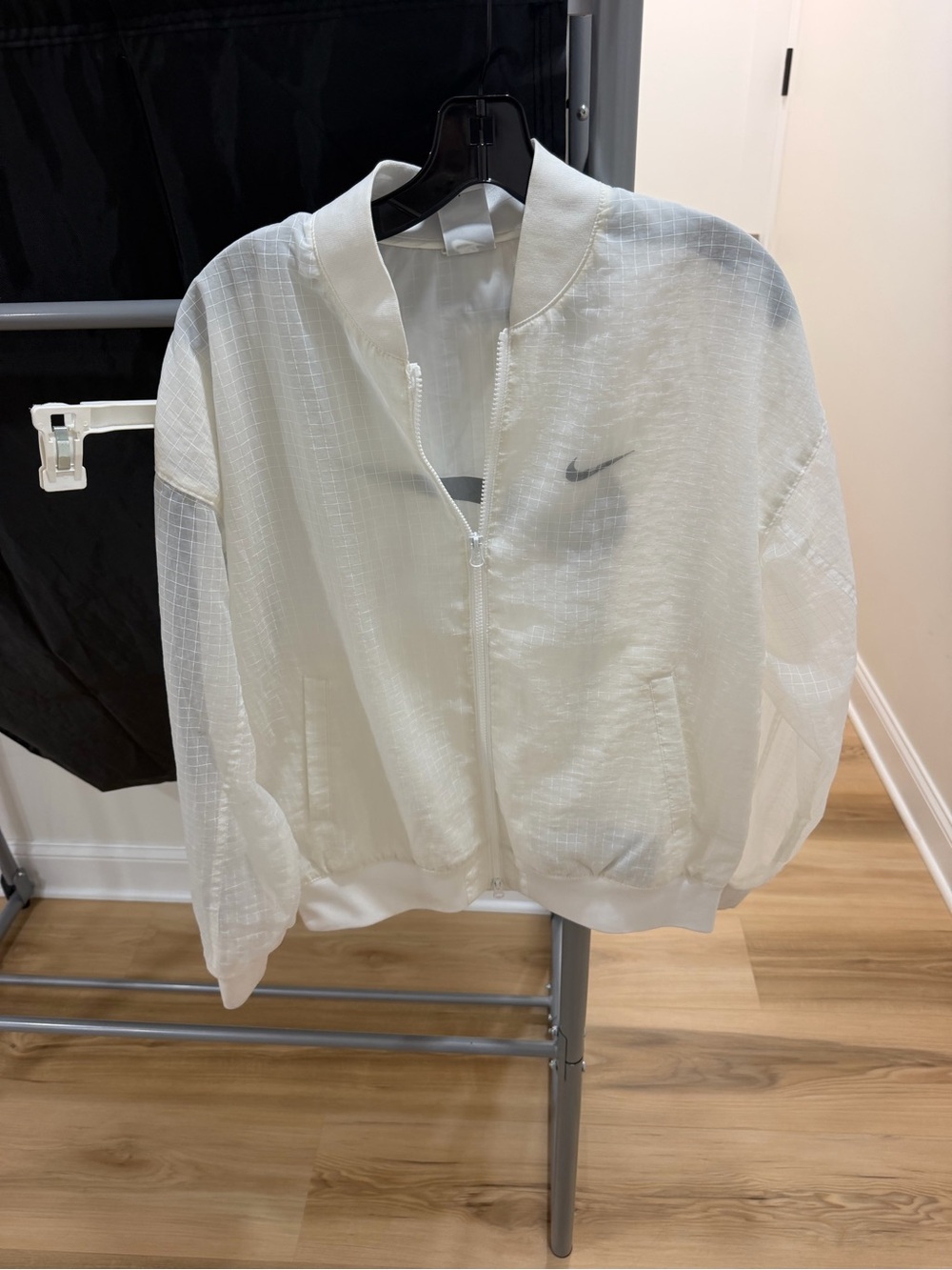 Nike White Semi-Sheer Women's Bomber Jacket